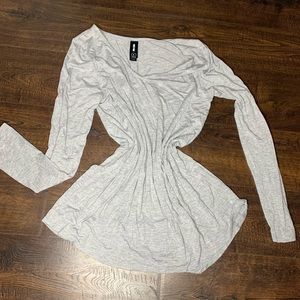Grey loose fitting long sleeve